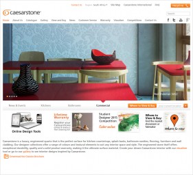 Caesarstone website design