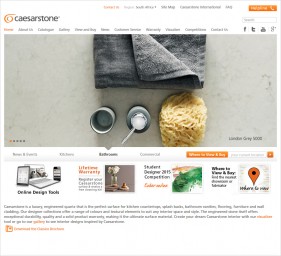 Caesarstone website design