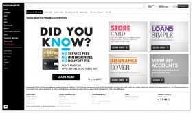 Corporate website design for Woolworths